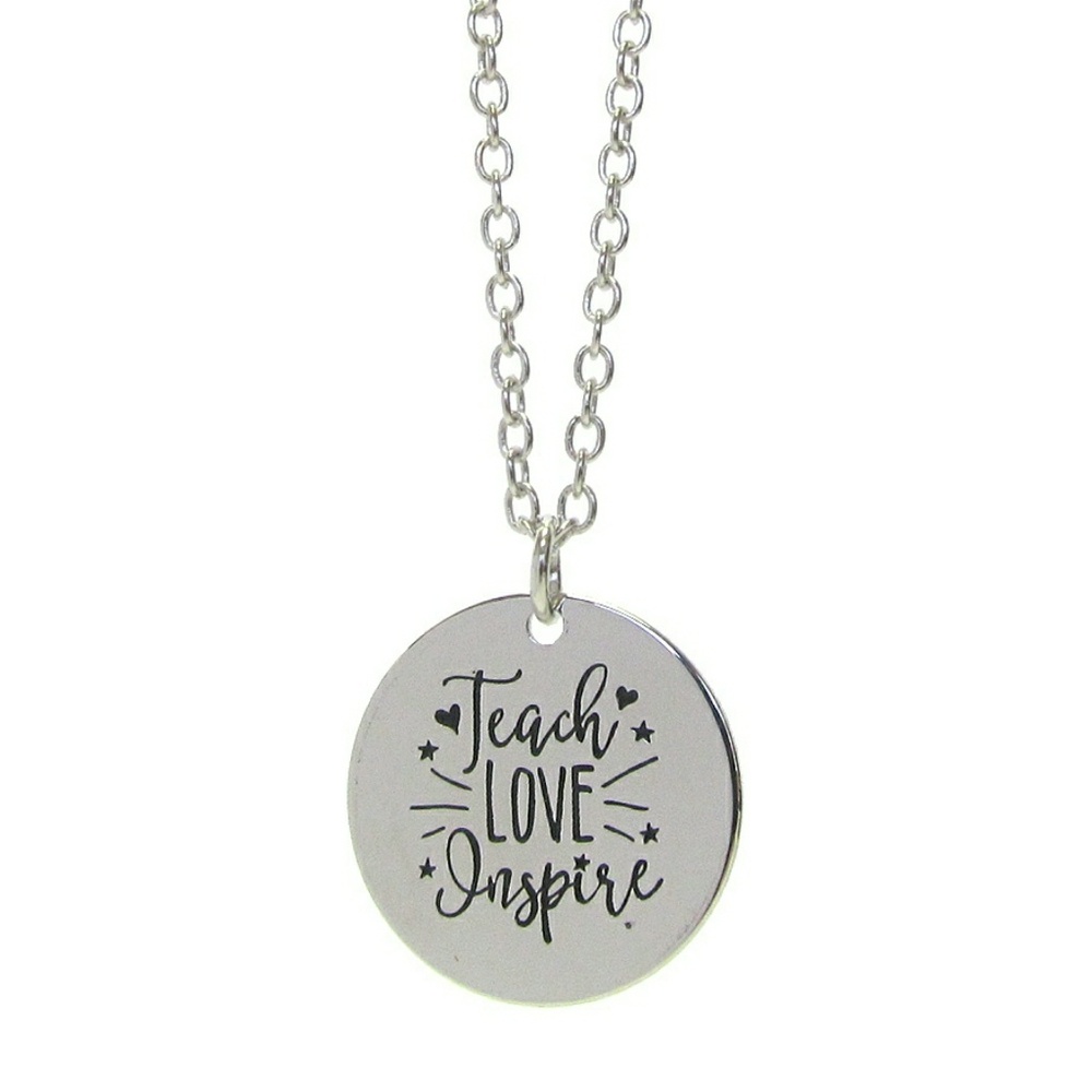 Teacher pendant necklace